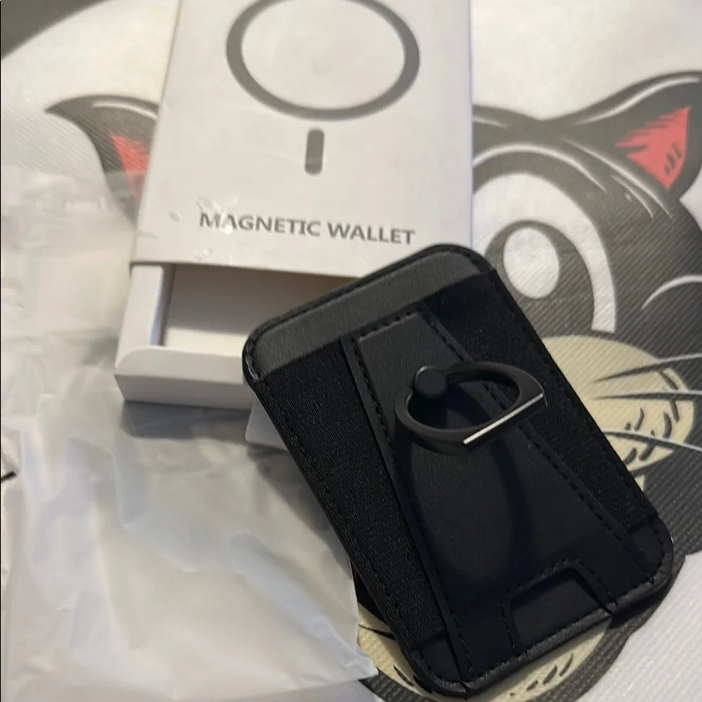 Magnetic Wallet for Cell Phones - Black